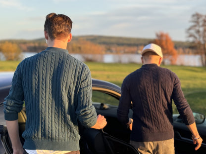 [FÖRBESTÄLL] Stickad Bomulls Tröja Med Dragkedja